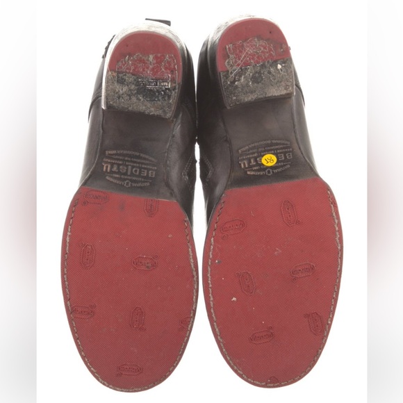 Bed Stu Black Lace Up Boots with Chunky Heel - Picture 4 of 4